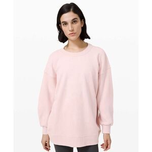 Lululemon Perfectly Oversized Crew in Porcelain Pink Size 8-10 Cozy Loungewear